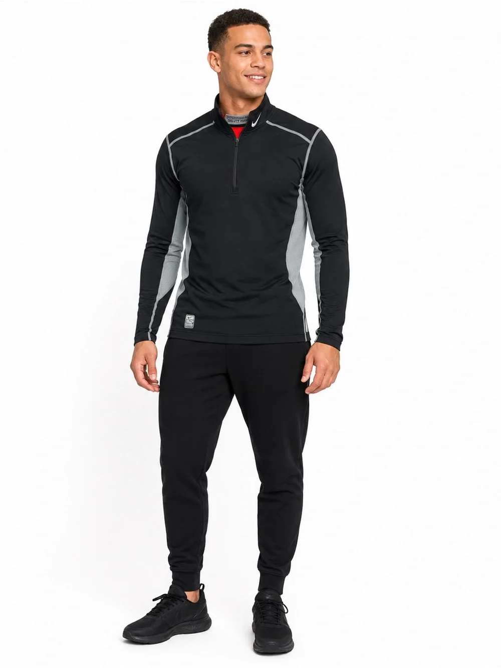 Nike Pro Combat Hyperwarm Max Fitted Quarter Zip Pullover Men’s‎ L Athleisure